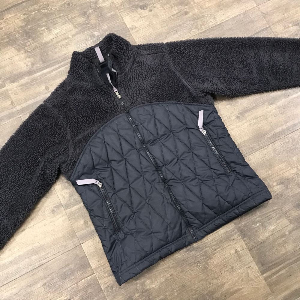 Patagonia Women Maverick's Jacket Size Small‎ Made In USA Gray Quilted Fleece